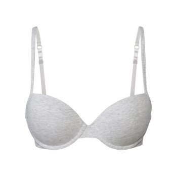 esmara® Damen Bügel-BHs, 2 Stück, gepaddete Cups (grau/weiß, 75B) - B-Ware neuwertig
