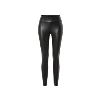 esmara® Damen Leggings / Schlaghose, in Lederoptik -...