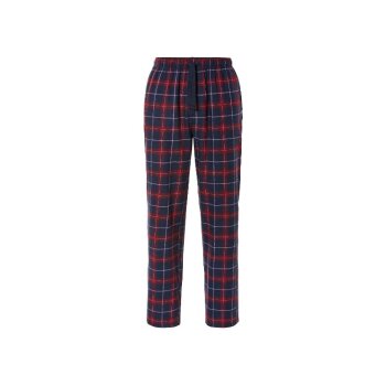 LIVERGY® 2-teiliger Herren-Pyjama, aus Baumwolle, M, marineblau/rot - B-Ware neuwertig