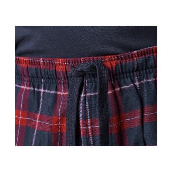 LIVERGY® 2-teiliger Herren-Pyjama, aus Baumwolle, M, marineblau/rot - B-Ware neuwertig