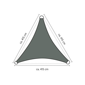 LIVARNO home Sonnensegel inkl. Spannseil (Dreieckig, Anthrazit) - B-Ware sehr gut