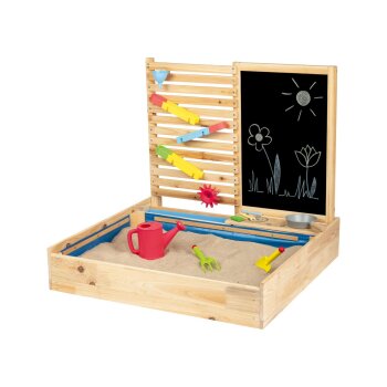 Playtive Sandkasten mit Wasserspielwand, 28-teilig -...