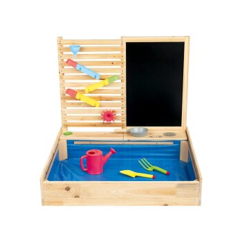 Playtive Sandkasten mit Wasserspielwand, 28-teilig -...