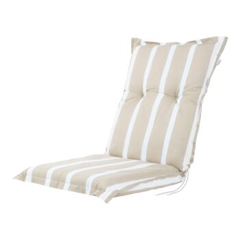 LIVARNO home Niedriglehner-Polsterauflage »Valencia / Miami«, mit komfortabler 8-cm-Polsterung (Streifen/beige) - B-Ware neuwertig