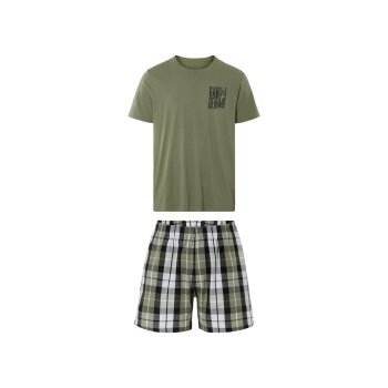 LIVERGY® Herren Shorty aus reiner Baumwolle (khaki, M (48/50)) - B-Ware neuwertig