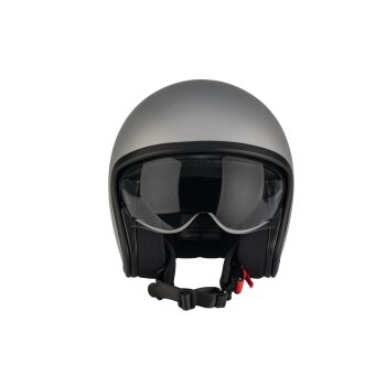 ULTIMATE SPEED® Jethelm mit klarem, kratzfestem Visier (silber/grau) - B-Ware sehr gut