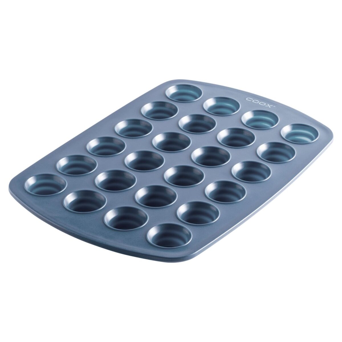 COOX Silikon-Muffinform 24er, ca. Ø 3,5cm (Blaugrau)