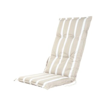 LIVARNO home Hochlehner-Polsterauflage »Valencia / Miami«, mit komfortabler 8-cm-Polsterung (Streifen/beige) - B-Ware neuwertig