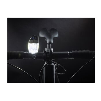 CRIVIT LED Fahrradleuchtenset, 90/70/30/15 Lux mit Li-Ion Akku und Notbremsfunktion, 2-tlg. - B-Ware sehr gut