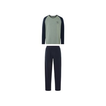 LIVERGY® Herren Pyjama mit Rundhalsausschnitt, lang - B-Ware