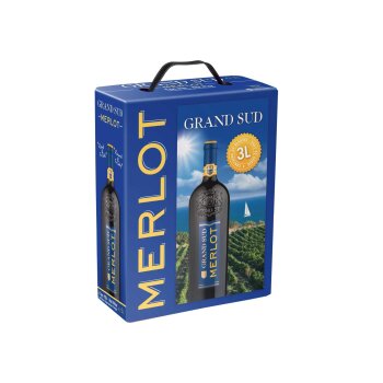 Grand Sud Merlot 3,0 l Bag in Box trocken, Rotwein