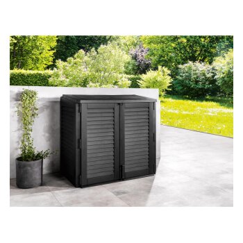 LIVARNO home Garten-Maxibox, B 117 x T 74 x H 110 cm, anthrazit - B-Ware sehr gut