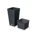 Prosperplast Blumentopf »FURU SQUARE«, mit gerippter Struktur, quadratisch (Anthrazit, 265x265x500) - B-Ware Transportschaden Kosmetisch