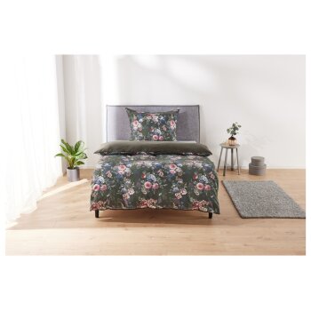 LIVARNO home Bettwäsche, aus Mikrofaser-Satin, 140 x 200 cm, grau - B-Ware neuwertig
