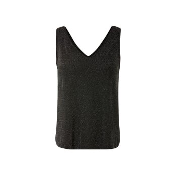 esmara® Damen Top mit edlem Glitzereffekt (Schwarz, M (40/42)) - B-Ware neuwertig