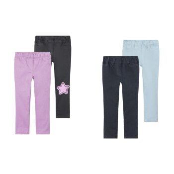 lupilu® Kinder Treggings, 2 Stück, mit Baumwolle...