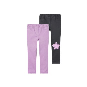 lupilu® Kinder Treggings, 2 Stück, mit Baumwolle...