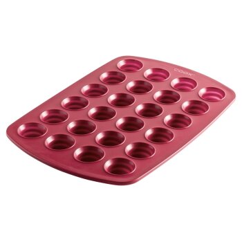 Coox Silikon-Muffinform 24er, ca. Ø 3,5cm (Rot) -...