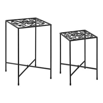 LIVARNO home Blumenständer, aus Metall (Blumenhocker eckig, 2 Stück) - B-Ware neuwertig