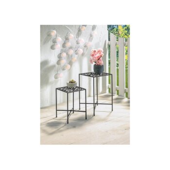 LIVARNO home Blumenständer, aus Metall (Blumenhocker eckig, 2 Stück) - B-Ware neuwertig