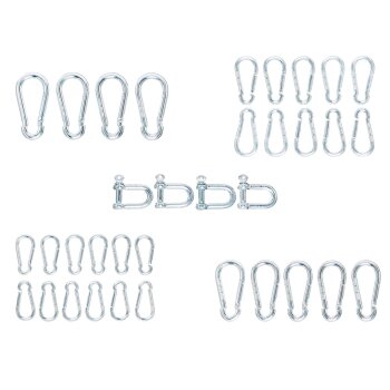 PARKSIDE® Karabiner-/Schäkelhaken-Set aus Stahl...