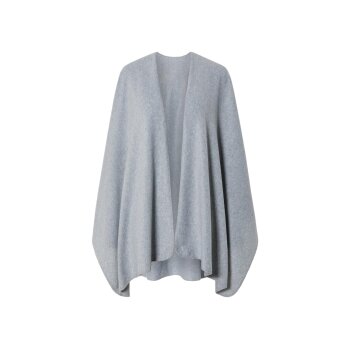 esmara® Damen Poncho, mit recyceltem Material (Hellgrau) - B-Ware neuwertig