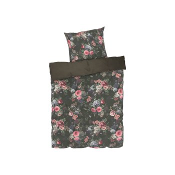 LIVARNO home Mikrofaser-Satin-Wendebettwäsche, 135 x 200 cm (Grau) - B-Ware neuwertig