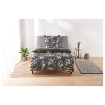 LIVARNO home Mikrofaser-Satin-Wendebettwäsche, 135 x 200 cm (Grau) - B-Ware neuwertig