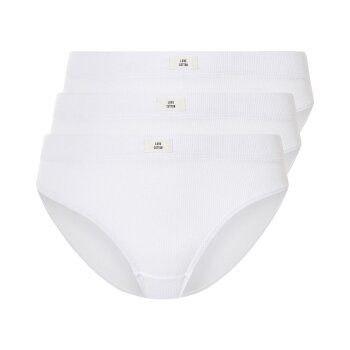 esmara® Damen Slips, 3 Stück, in modischer Doppelripp-Qualität (Weiß, M(40/42)) - B-Ware neuwertig