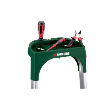 PARKSIDE® Alu-Haushaltsleiter, mit praktischer Ablageschale - B-Ware Transportschaden Kosmetisch
