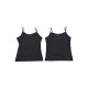 MEXX Damen Spaghettiträgerhemd, 2 Stück, M, schwarz - B-Ware neuwertig