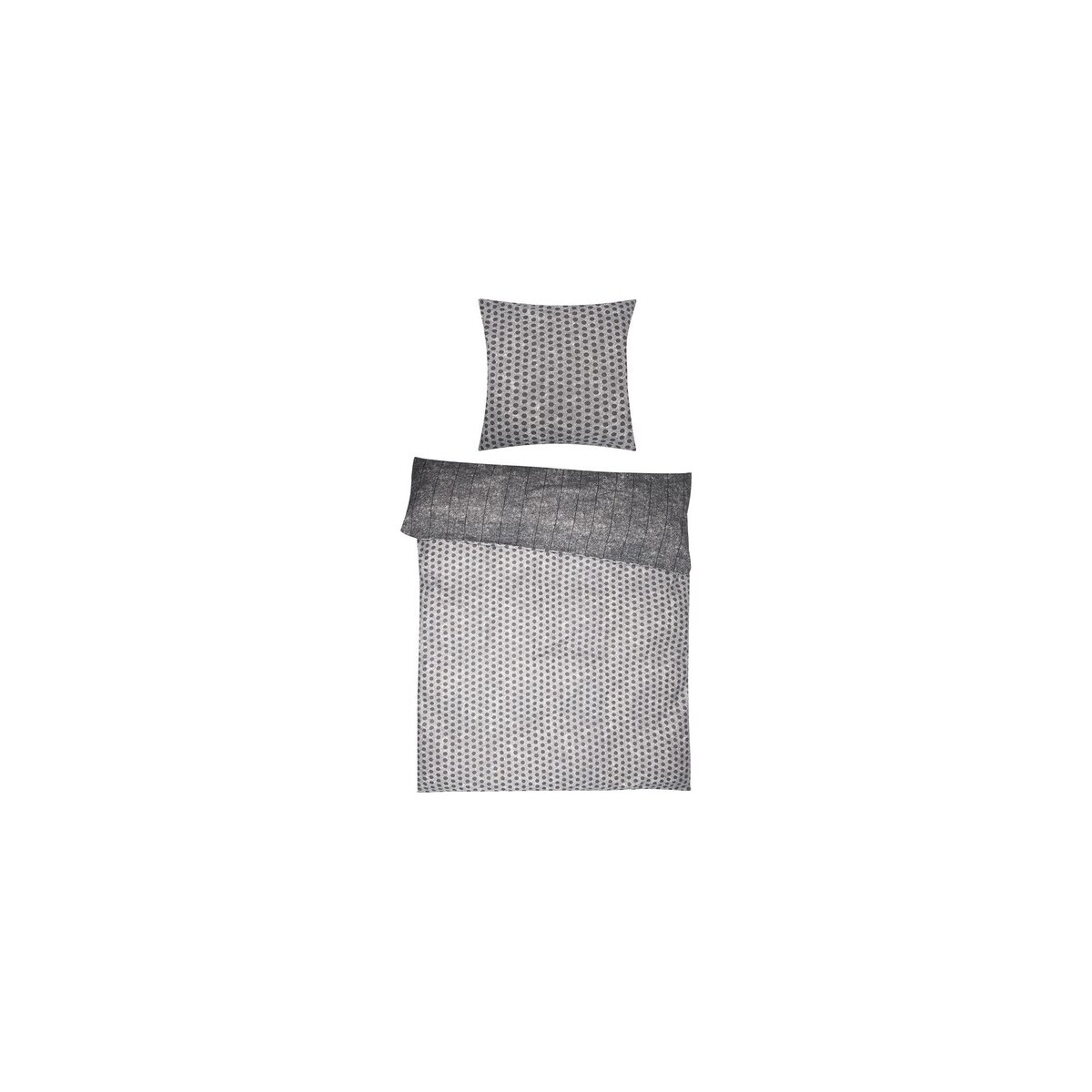Dobnig Bettwäsche-Set Biber, 140 x 200 cm, 65 x 65 cm,anthrazit
