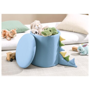 LIVARNO home Kinderhocker mit Aufbewahrung, mit Holzfüßen (Aufbewahrung - Dino) - B-Ware sehr gut