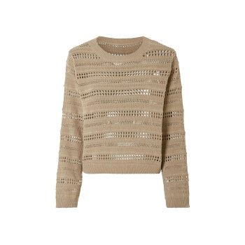 esmara® Damen Strickpullover aus weichem Ajour-Strick...