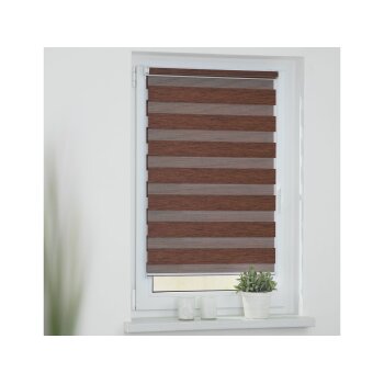 Lichtblick Duo Rollo Klemmfix, ohne Bohren, meliert (Dunkelbraun, 45 x 150 cm) - B-Ware sehr gut