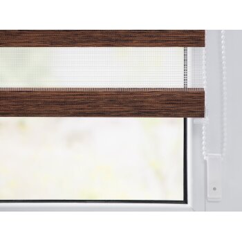 Lichtblick Duo Rollo Klemmfix, ohne Bohren, meliert (Dunkelbraun, 45 x 150 cm) - B-Ware sehr gut