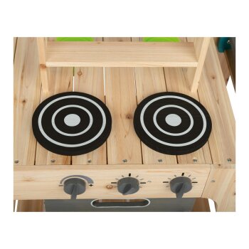 Playtive Outdoor Matschküche auf Rädern, aus Echtholz - B-Ware sehr gut