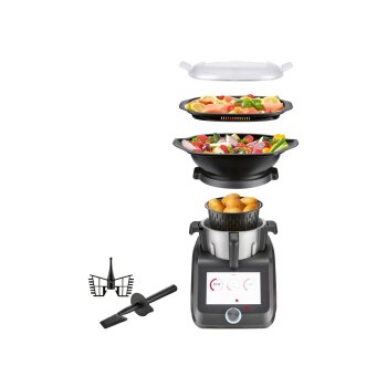 SILVERCREST® KITCHEN TOOLS Monsieur Cuisine Smart SKMS 1200 C1 Anthrazit Matt - B-Ware neuwertig