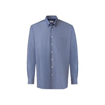 Nobel League Herren Businesshemd, Regular Fit, Struktur/blau (43) - B-Ware neuwertig