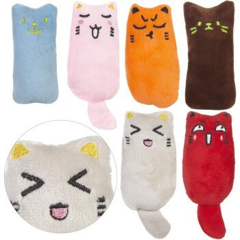 PRETTY KITTY 6er Set Katzenspielzeug, Kissen mit...