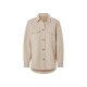 esmara® Damen Overshirt, aus weicher, wärmender Fleece-Qualität (Beige, S(36/38)) - B-Ware neuwertig
