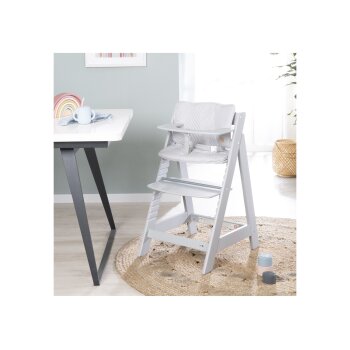 roba »Born Up Zick Zack« 2-in-1 Hochstuhl-Set, mit Sitzverkleinerer, Taupe - B-Ware Transportschaden Kosmetisch