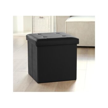 LIVARNO home Sitzhocker, mit Stauraum (Schwarz) - B-Ware neuwertig