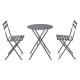 LIVARNO home Bistro-Set, mit Klappfunktion (Anthrazit) - B-Ware neuwertig
