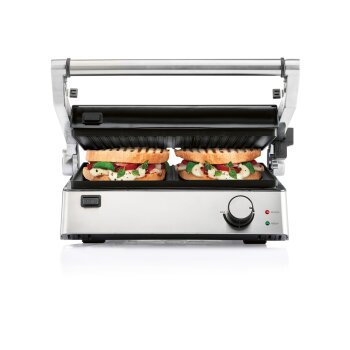 SILVERCREST® KITCHEN TOOLS Kontaktgrill SKGE 2000 D3, 180° aufklappbar - B-Ware neuwertig
