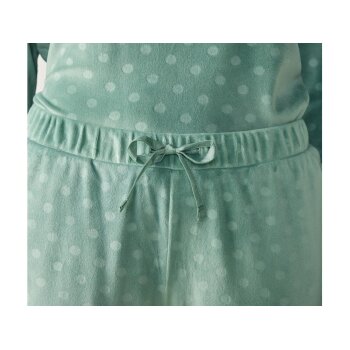 esmara® Damen Nicki-Pyjama mit Rundhalsausschnitt (Grün, S (36/38)) - B-Ware neuwertig