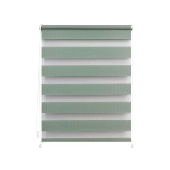 Lichtblick Duo-Rollo Klemmfix, ohne Bohren, verspannt, blickdicht, ab 45 x 150 cm (Salbei, 100 x 150 cm) - B-Ware sehr gut