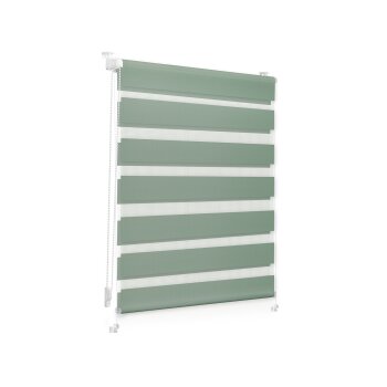 Lichtblick Duo-Rollo Klemmfix, ohne Bohren, verspannt, blickdicht, ab 45 x 150 cm (Salbei, 100 x 150 cm) - B-Ware sehr gut
