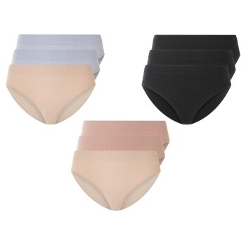 esmara® Gerippte Slips, 3 Stück, ohne...
