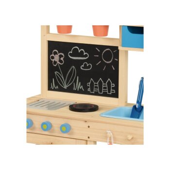 Playtive Matschküche, aus Echtholz mit Dach - B-Ware sehr gut